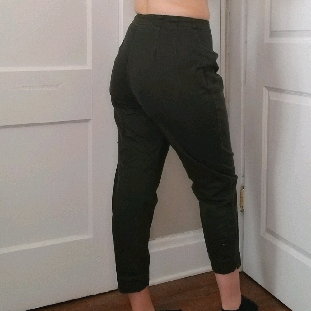 Vintage Lane Bryant Green High Waist Trousers 14